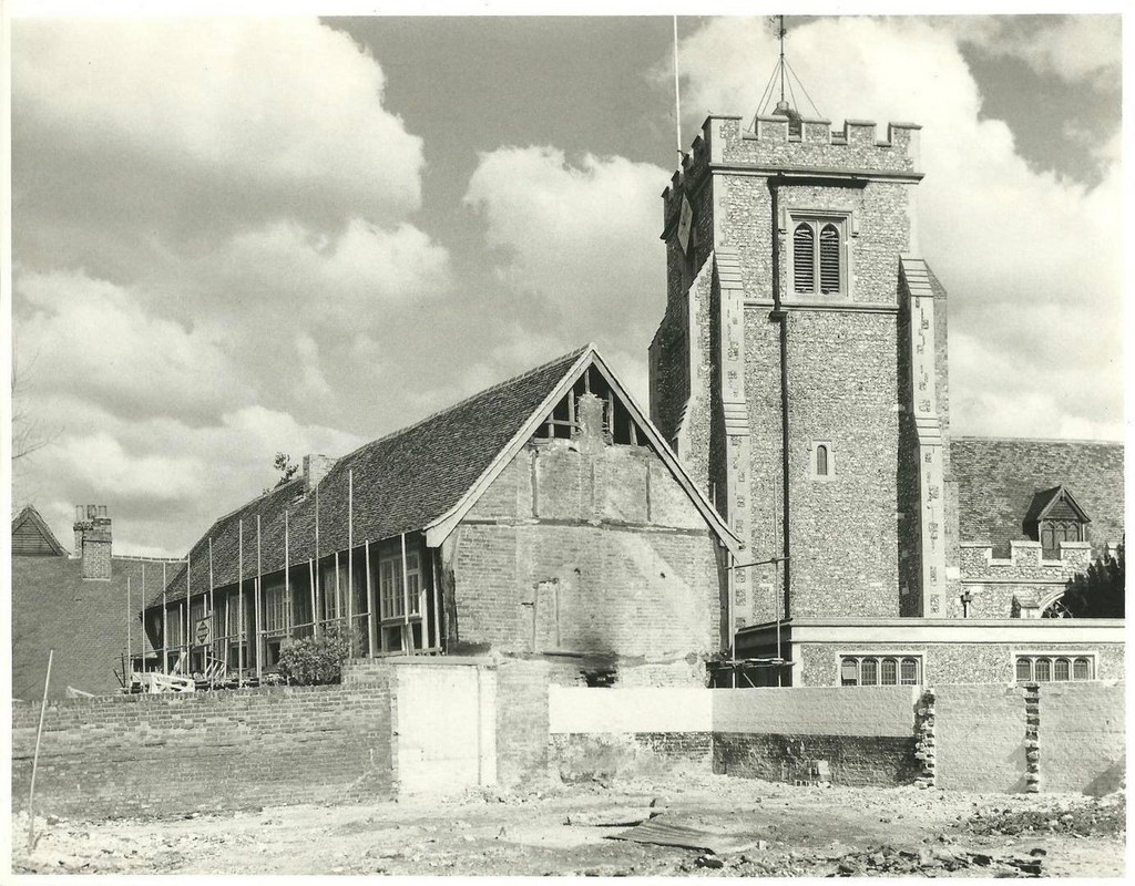 St Martin's Church And Almshouses Under Restoration