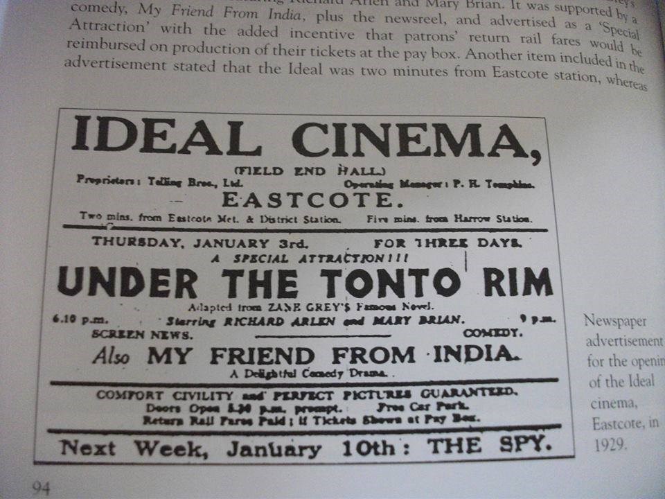 Ideal Cinema Advert Eastcote